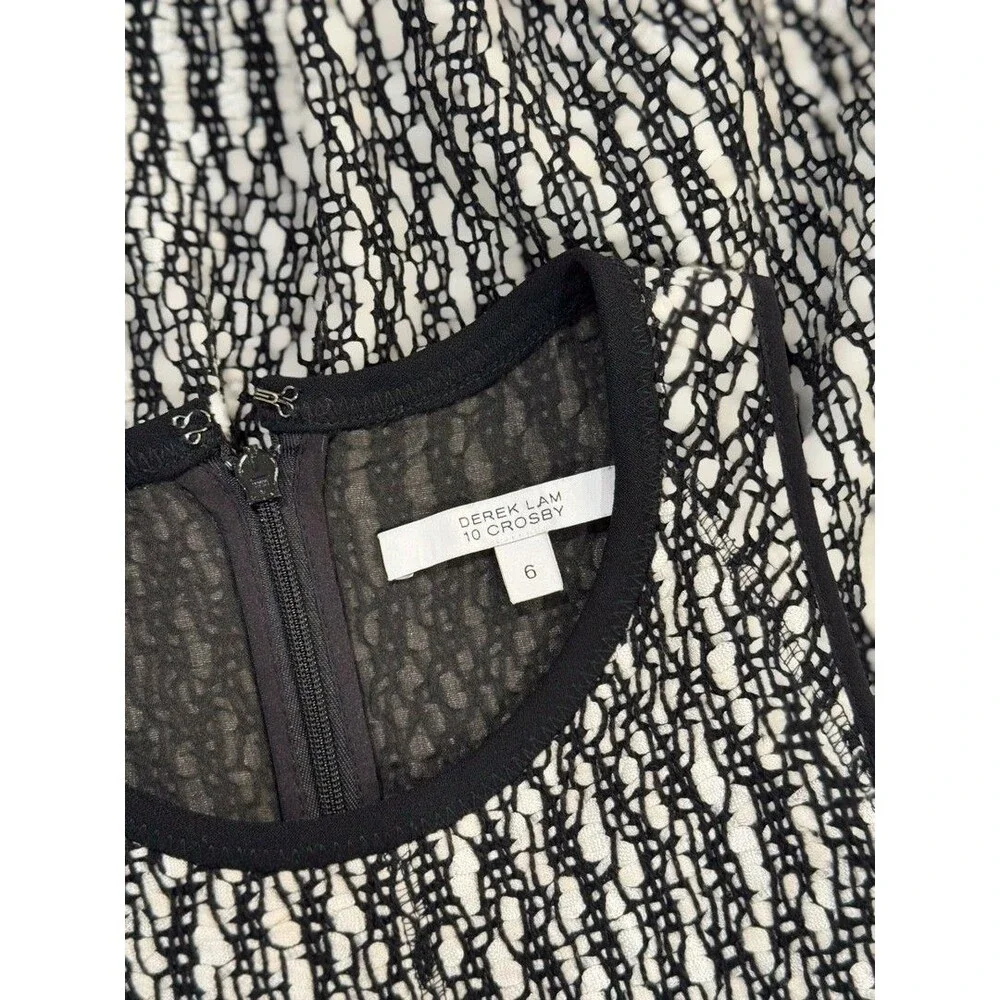 10 Crosby Derek Lam Womens Dress Gray Asymmetric Boucle Silk Mini A Line Size 6 - Picture 4 of 12